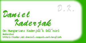 daniel kaderjak business card